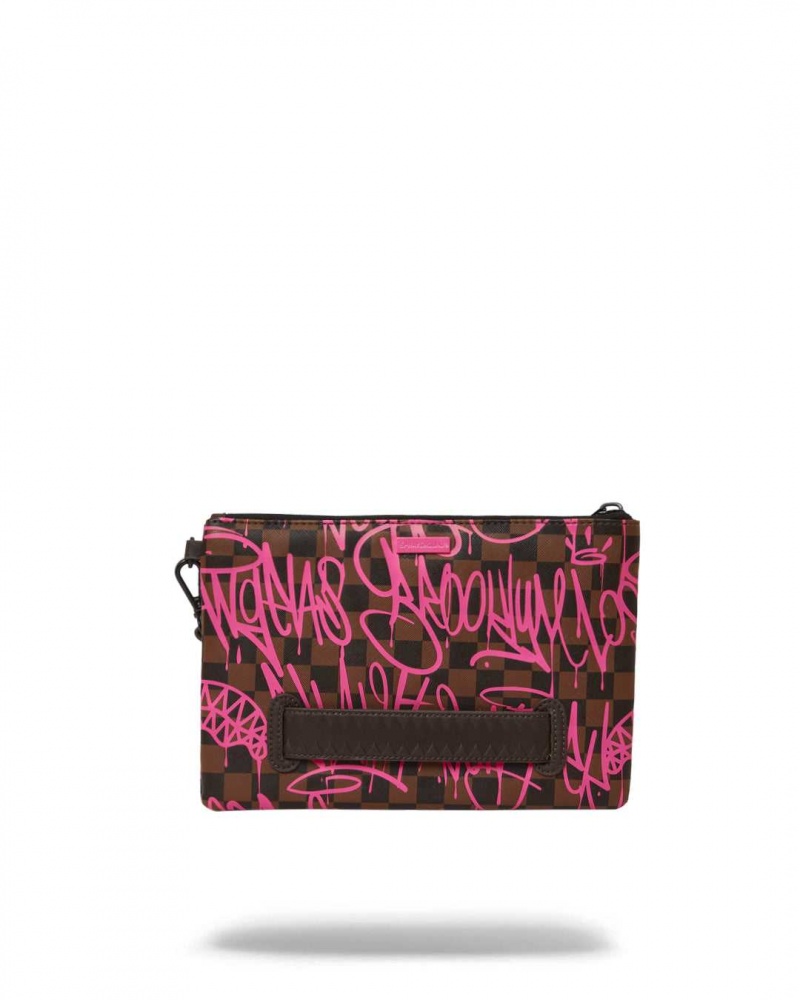 Sprayground Pochette SHARKS IN NEW YORK POUCHETTE Fuchsia | SWQCN1270