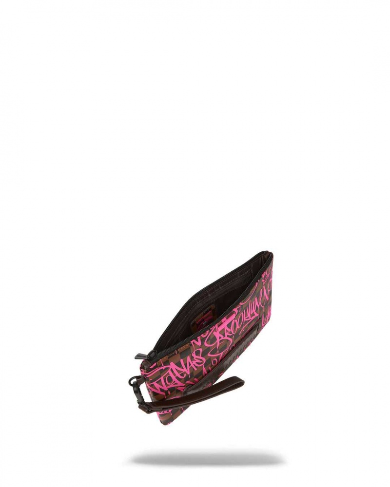 Sprayground Pochette SHARKS IN NEW YORK POUCHETTE Fuchsia | SWQCN1270