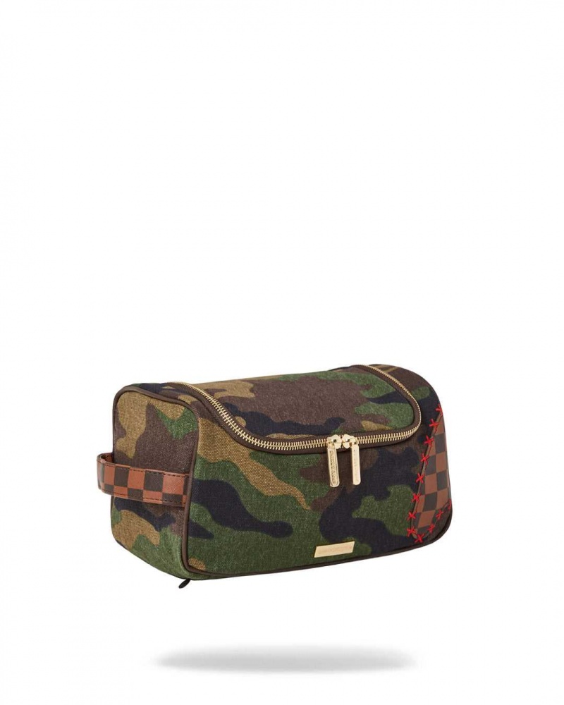 Sprayground Pochette SHARK SHAPE CHECK TOILETRY Green | SXGIZ1965