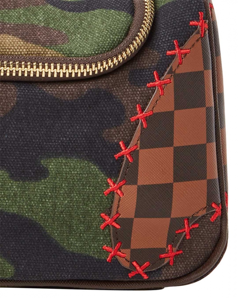 Sprayground Pochette SHARK SHAPE CHECK TOILETRY Green | SXGIZ1965