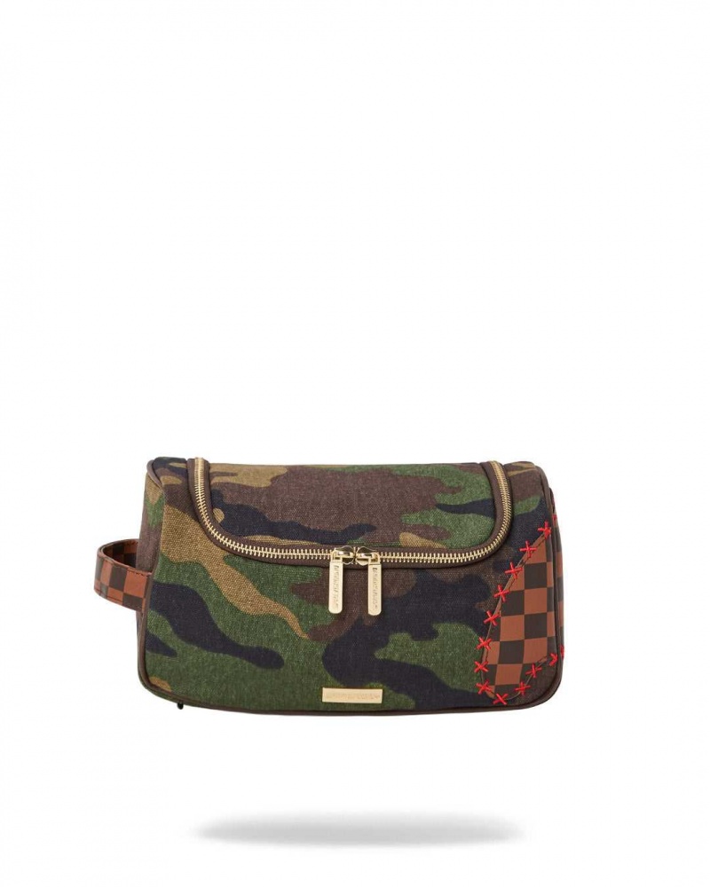 Sprayground Pochette SHARK SHAPE CHECK TOILETRY Green | SXGIZ1965