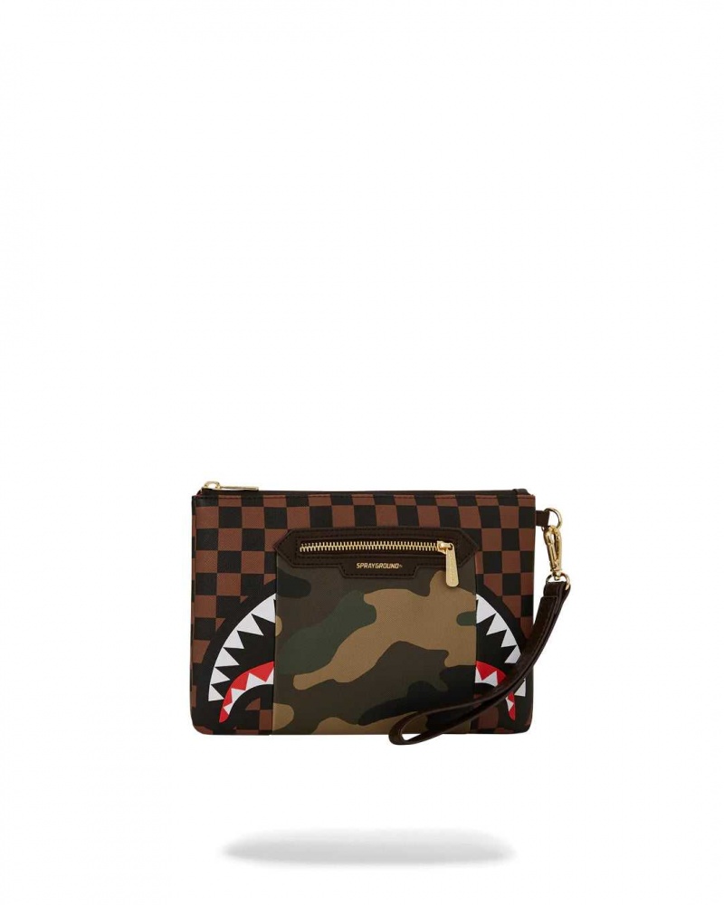 Sprayground Pochette SIP ACCENT CROSS-OVER POCHETTE Camo / Green | NGSWH4712