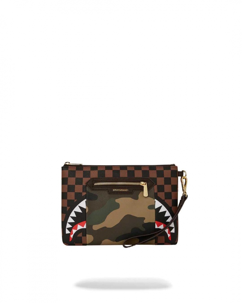 Sprayground Pochette SIP ACCENT CROSS-OVER POCHETTE Camo / Green | NGSWH4712