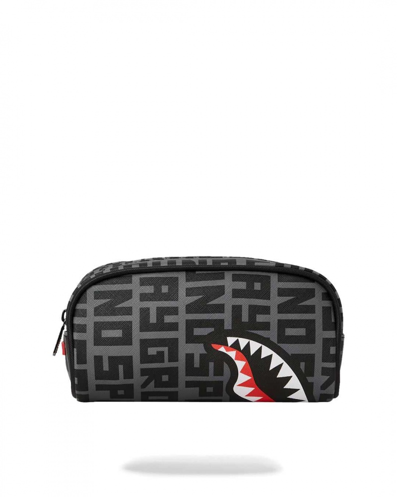 Sprayground Pochette SPLIT INFINITY CHECK POUCH Grey | ACZSI9685