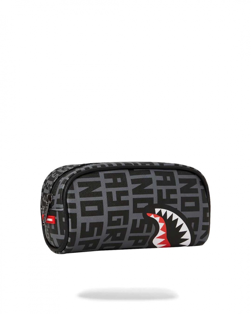 Sprayground Pochette SPLIT INFINITY CHECK POUCH Grey | ACZSI9685