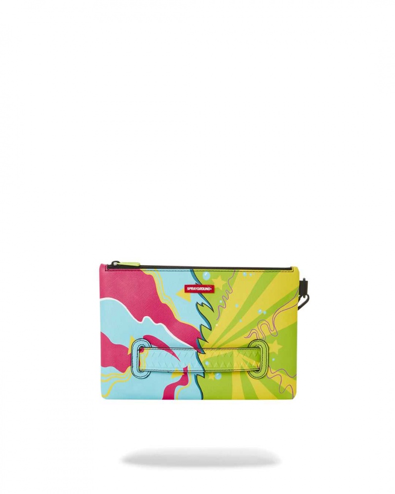 Sprayground Pochette SPLIT WEIRD POUCHETTE Green | XBHVT4269