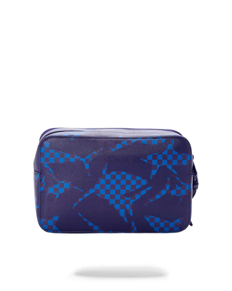 Sprayground Pochette THE HILLS TOILETRY Camo Blue | AHYTJ6059