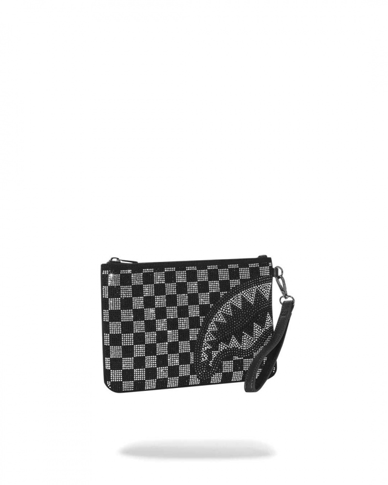 Sprayground Pochette TRINITY CHECKERED POUCHETTE Black | VFLPT5379