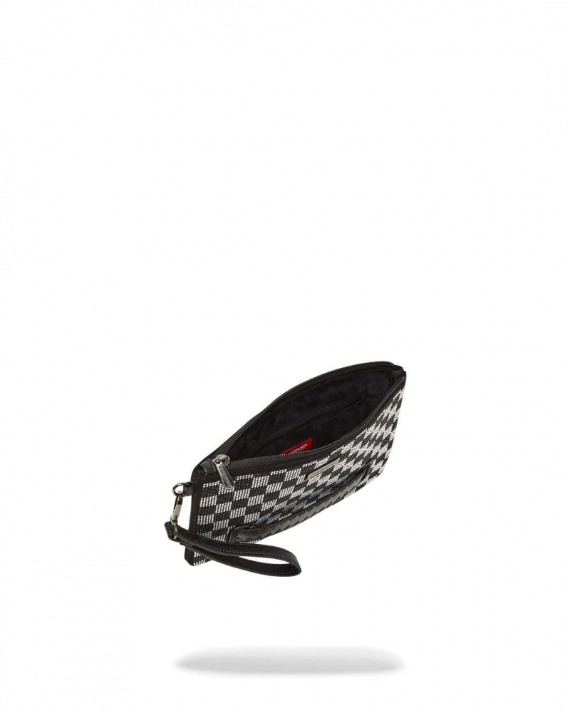 Sprayground Pochette TRINITY CHECKERED POUCHETTE Black | VFLPT5379