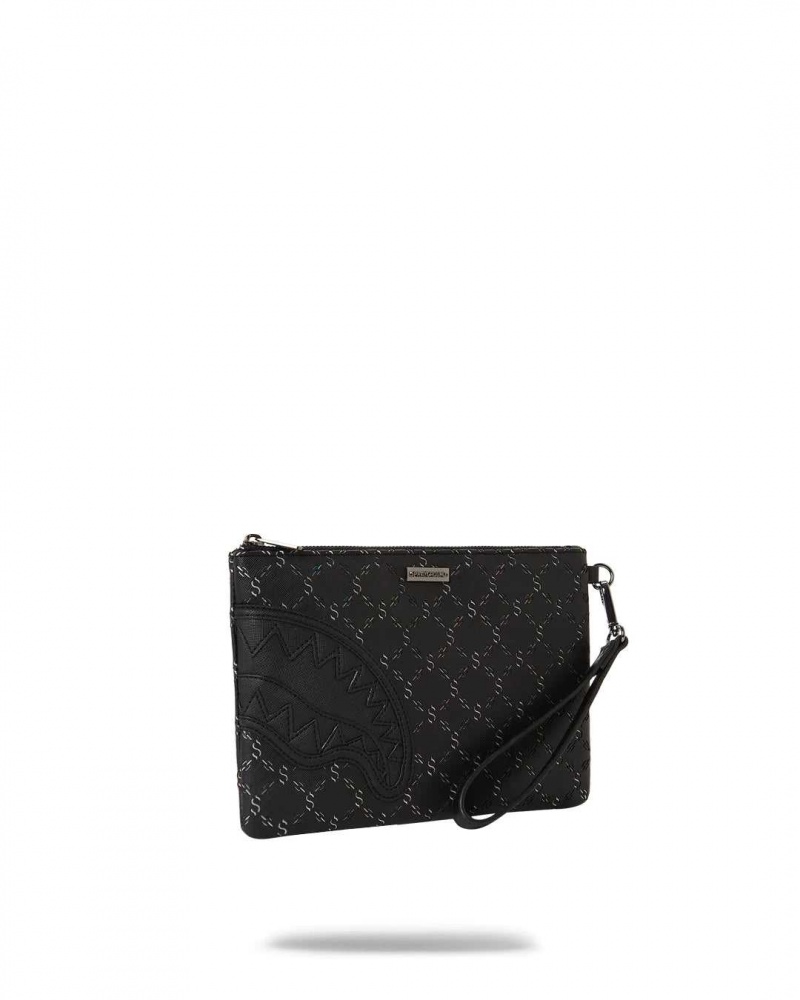 Sprayground Pochette TRIPPY MONOGRAM POUCHETTE Black | IXOBG0731