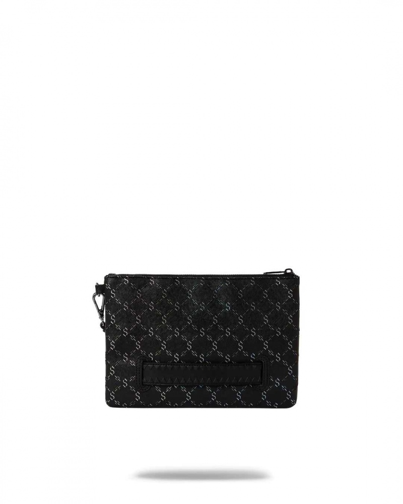 Sprayground Pochette TRIPPY MONOGRAM POUCHETTE Black | IXOBG0731