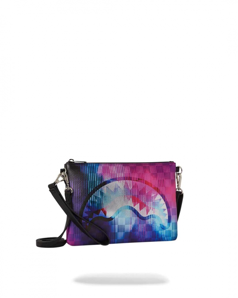 Sprayground Pochette TYE CHECK POCHETTE Purple | HMGKL5926