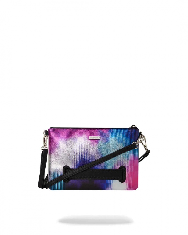 Sprayground Pochette TYE CHECK POCHETTE Purple | HMGKL5926