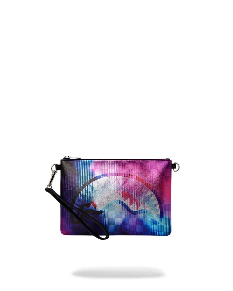 Sprayground Pochette TYE CHECK POCHETTE Purple | HMGKL5926