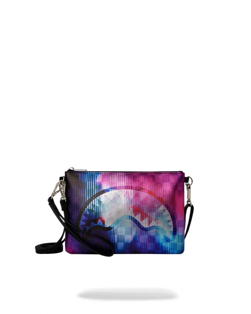 Sprayground Pochette TYE CHECK POCHETTE Purple | HMGKL5926