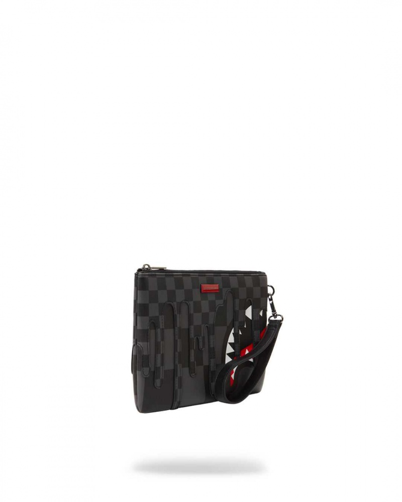 Sprayground Pochette XTC POUCHETTE Grey Black | OZPGH9261