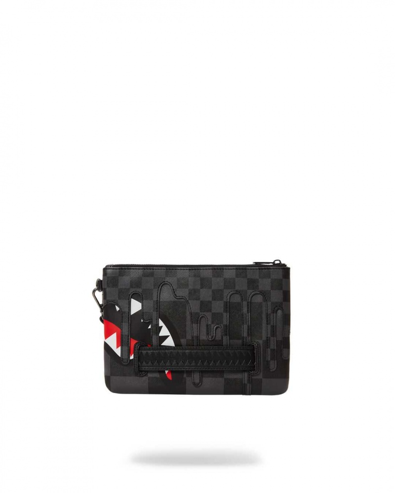 Sprayground Pochette XTC POUCHETTE Grey Black | OZPGH9261