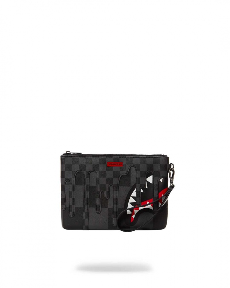 Sprayground Pochette XTC POUCHETTE Grey Black | OZPGH9261