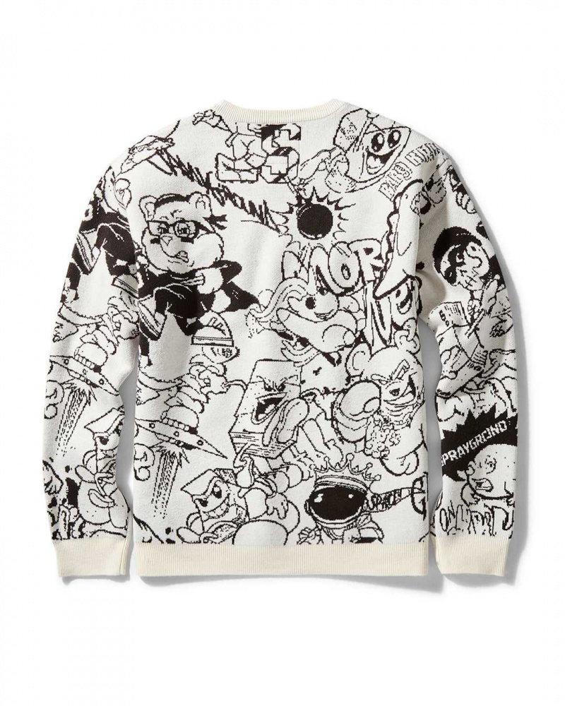 Sprayground Sweatshirt CHAOS SWEATER PULLOVER White | DFAYP3607