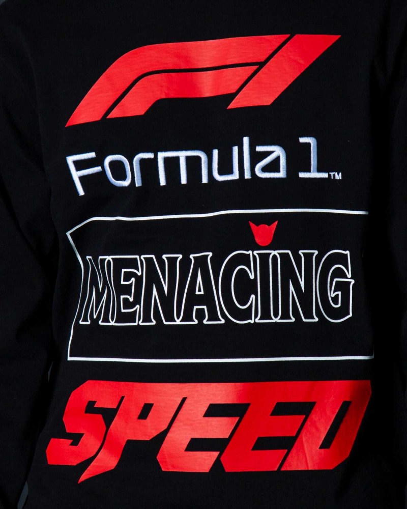 Sprayground Sweatshirt FORMULA 1 MENACING CREW Black | ICETM4791