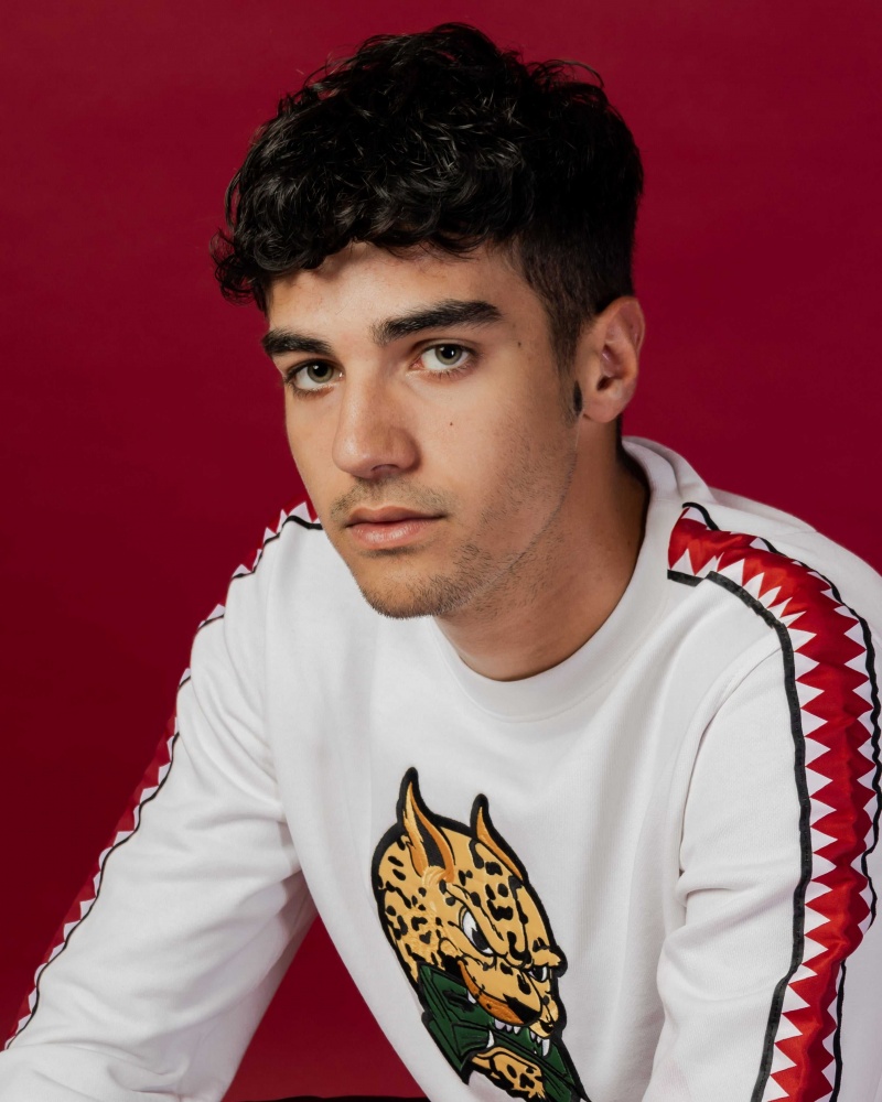 Sprayground Sweatshirt MONEY CREW Leopard White | DNRAO2956