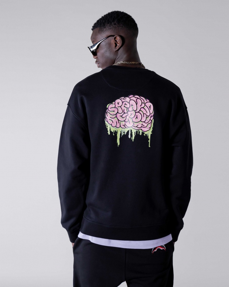 Sprayground Sweatshirt NYZD CREWNECK Black | ZKEPV0846