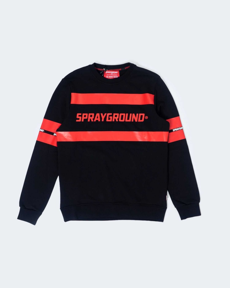 Sprayground Sweatshirt TEAM CREW Black | TOJMP4253