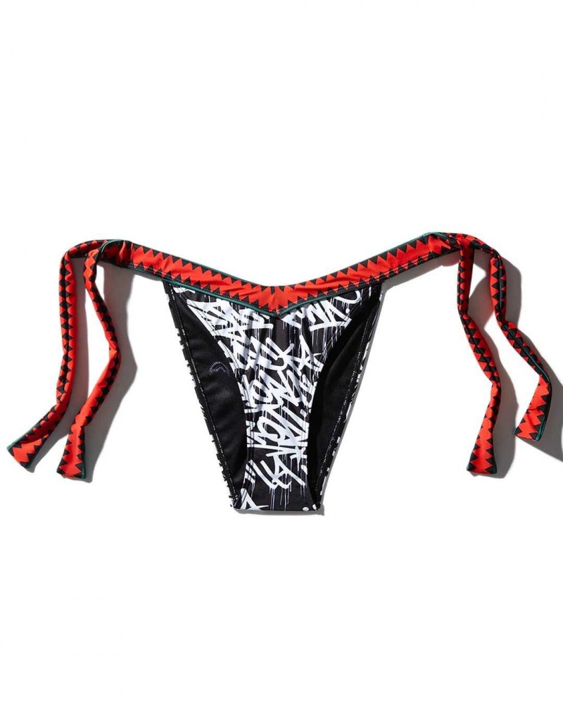 Sprayground Swimsuit 6TH AVENUE BIKINI BOTTOM Black | QRWKE4691