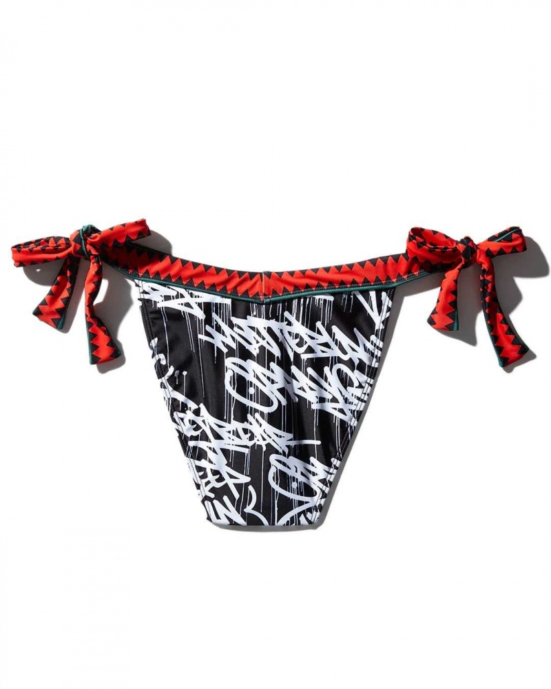 Sprayground Swimsuit 6TH AVENUE BIKINI BOTTOM Black | QRWKE4691