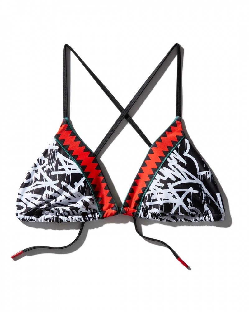 Sprayground Swimsuit 6TH AVENUE BIKINI TOP Black | EKXIS3560