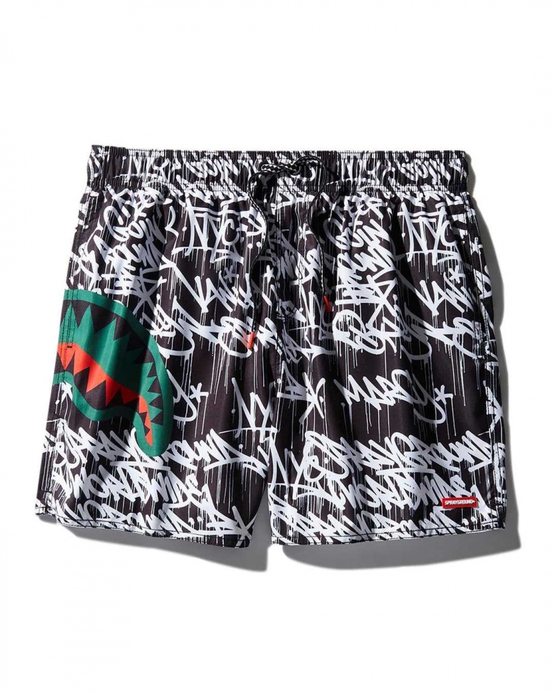 Sprayground Swimsuit 6TH AVENUE SWIM Black | FPZBU9142