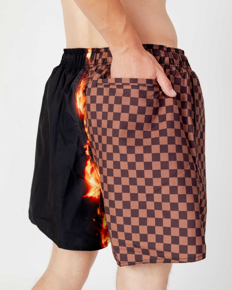 Sprayground Swimsuit BURNT SHARKS IN PARIS SWM Black | TQLWY0526