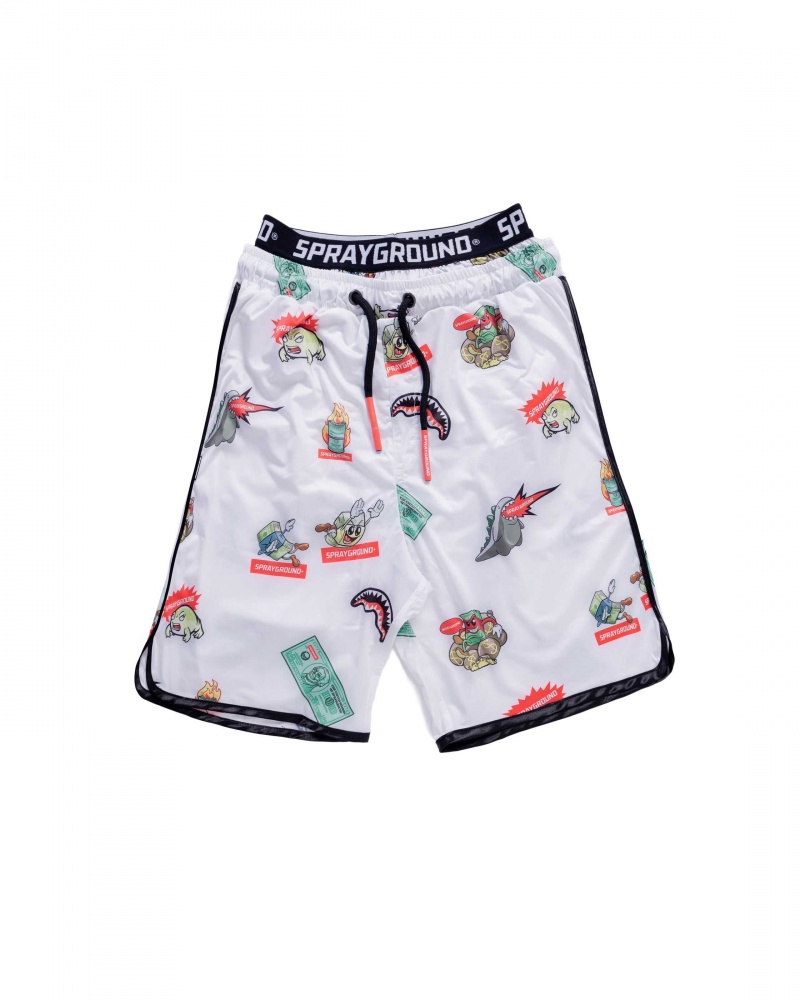 Sprayground Swimsuit PATCH ALL-IN SWIM SHORTS White | RTALM4372