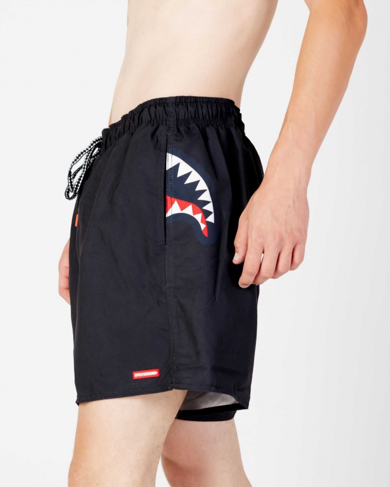 Sprayground Swimsuit SHARK CENTAL SWM Black | RICGN4391