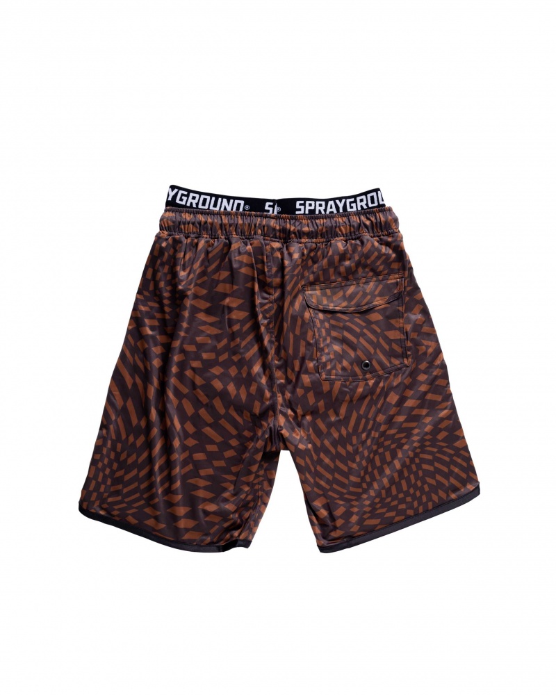 Sprayground Swimsuit TRIPPY HENNY SWIM SHORTS Brown | QIYMA4360