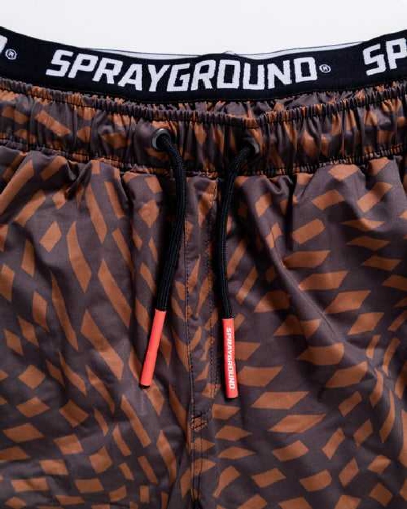 Sprayground Swimsuit TRIPPY HENNY SWIM SHORTS Brown | QIYMA4360