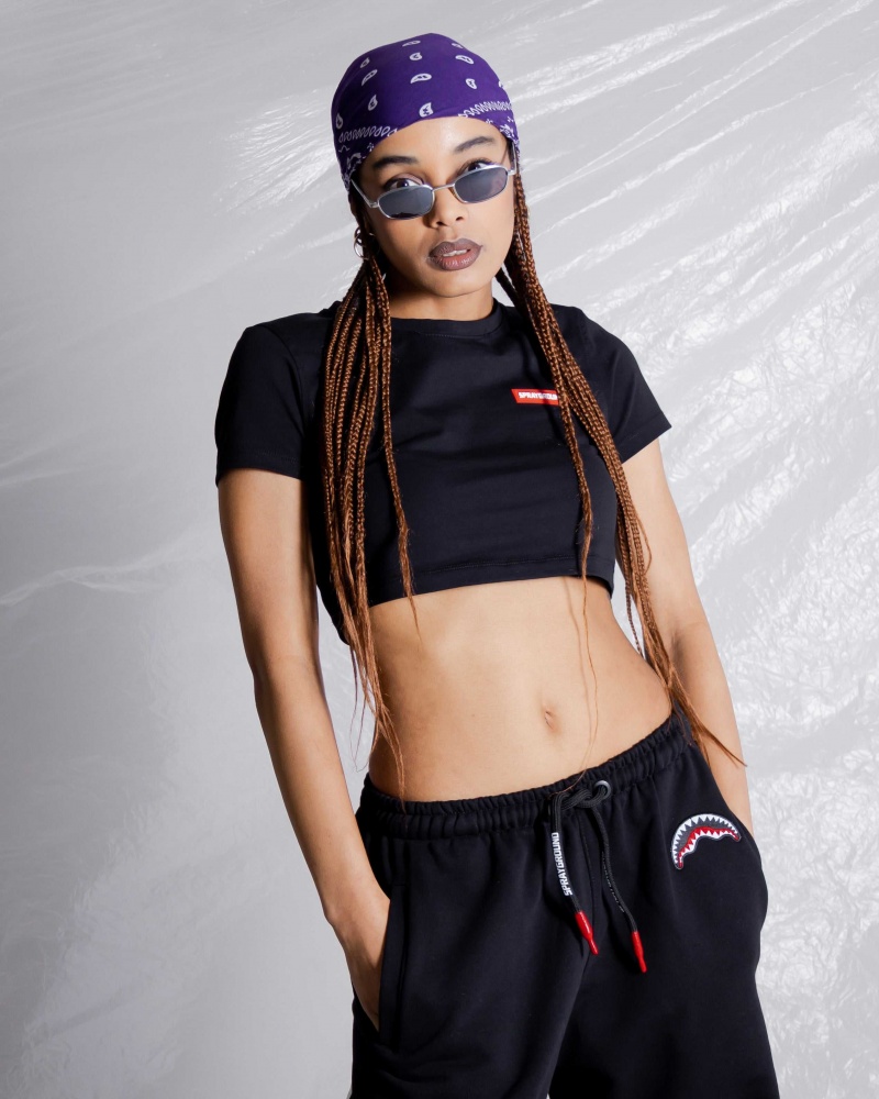 Sprayground Top CROP TOP Black | ZAHWF5364