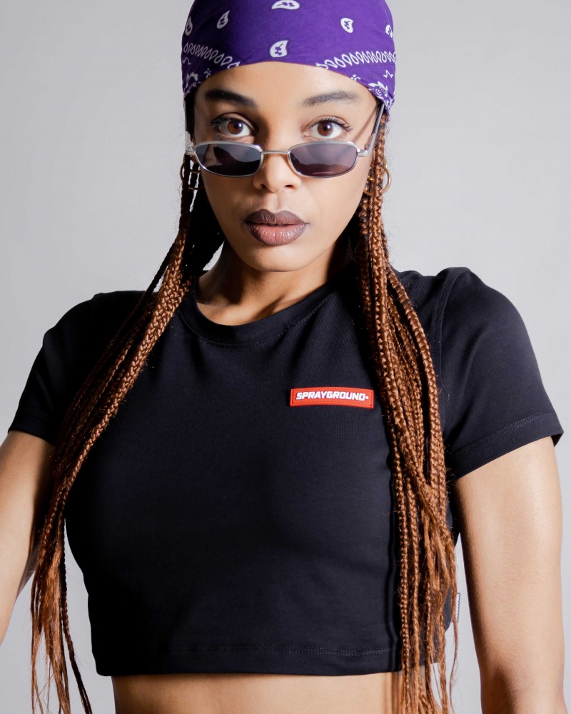 Sprayground Top CROP TOP Black | ZAHWF5364