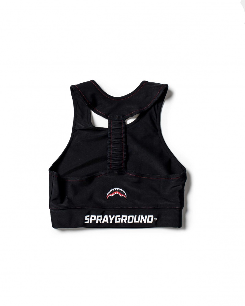 Sprayground Top SHARK BRA Black | SHRNE4618