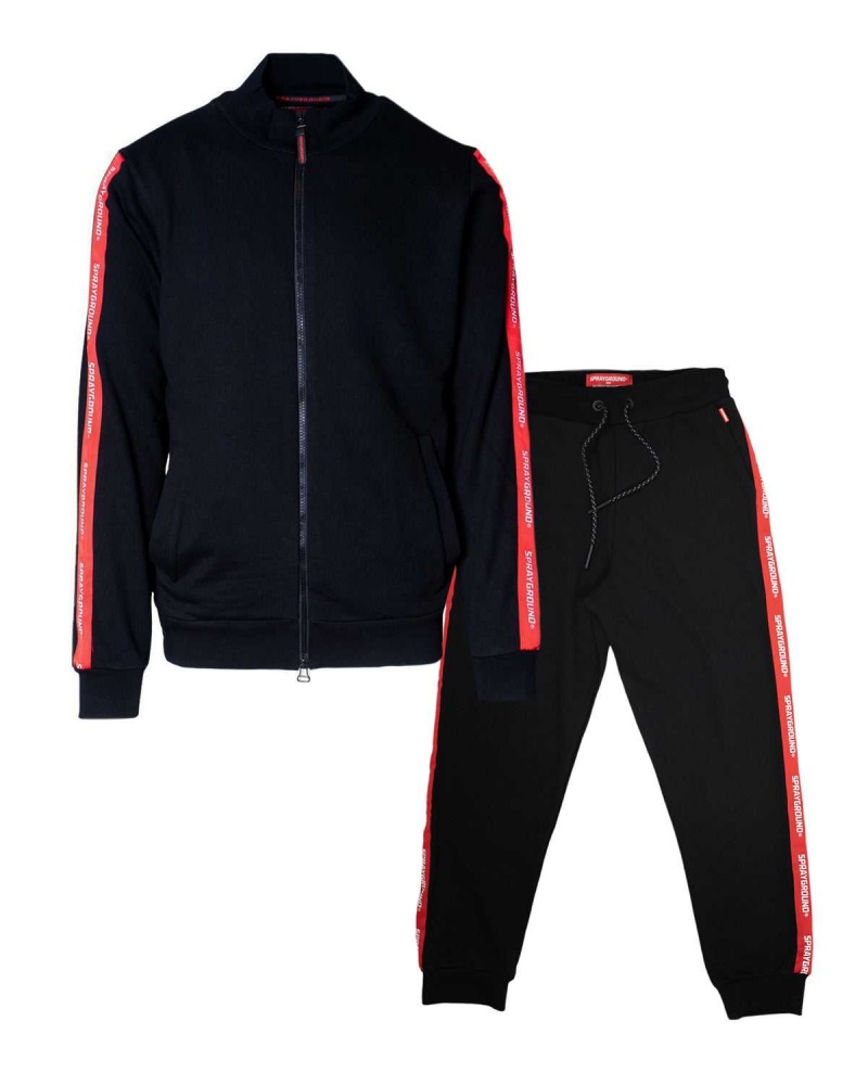 Sprayground Tracksuit LOGO BAND Black | VQLBM5976