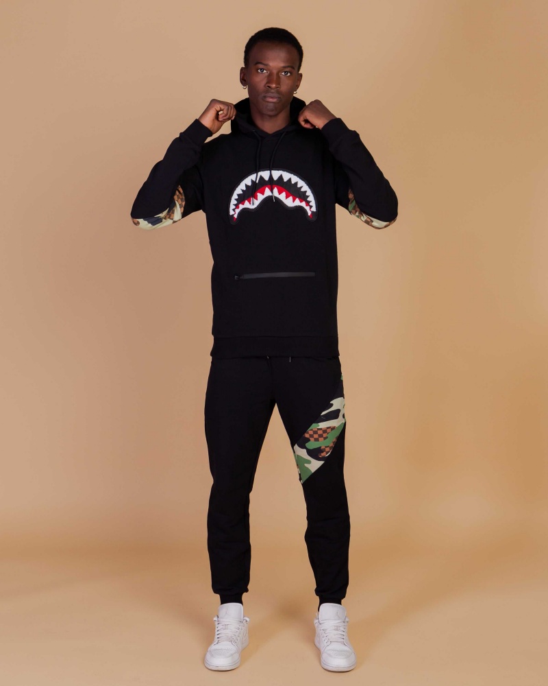 Sprayground Tracksuit SMOOTH BAND Camo Black | OCEDM1548