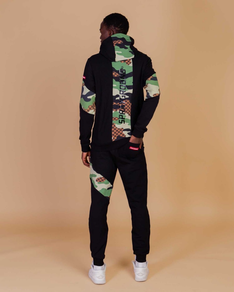 Sprayground Tracksuit SMOOTH BAND Camo Black | OCEDM1548