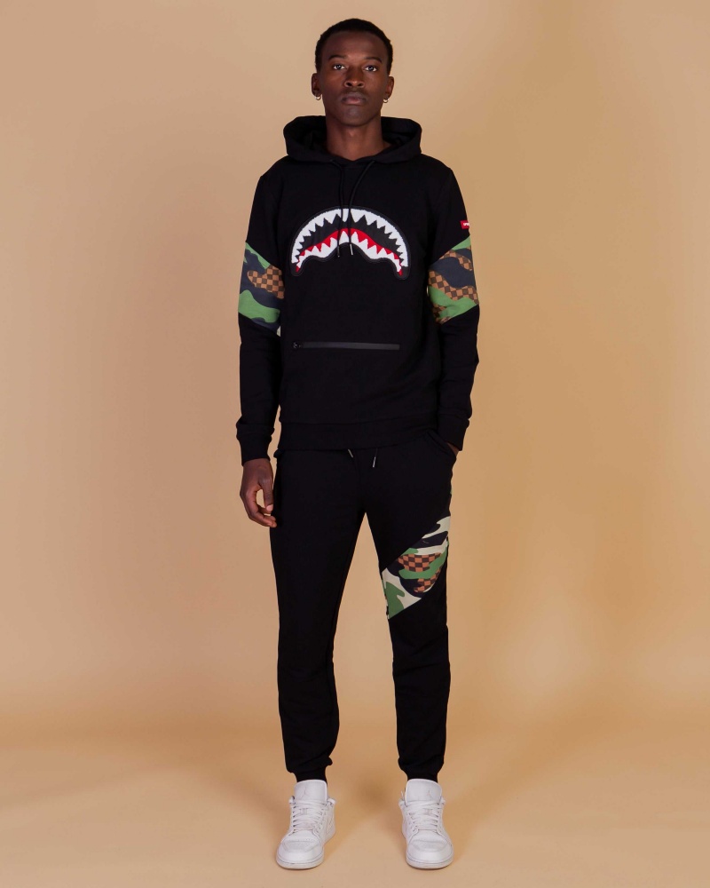 Sprayground Tracksuit SMOOTH BAND Camo Black | OCEDM1548