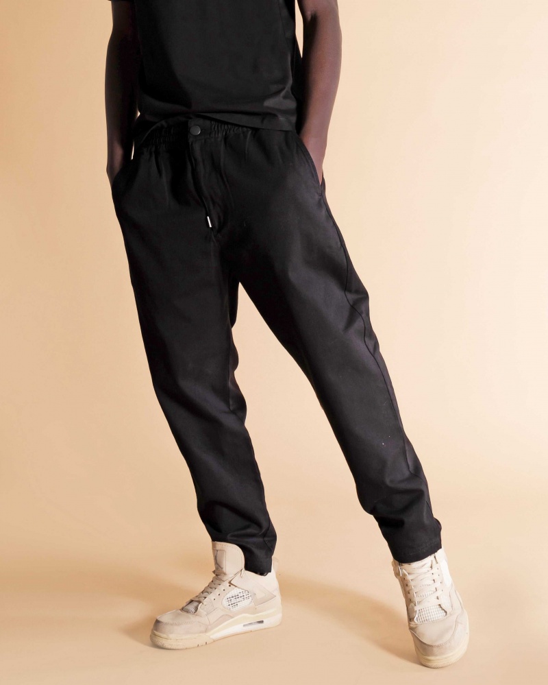 Sprayground Trousers COTTON BAGGY CHINO TOTAL Black | QWEYN5978