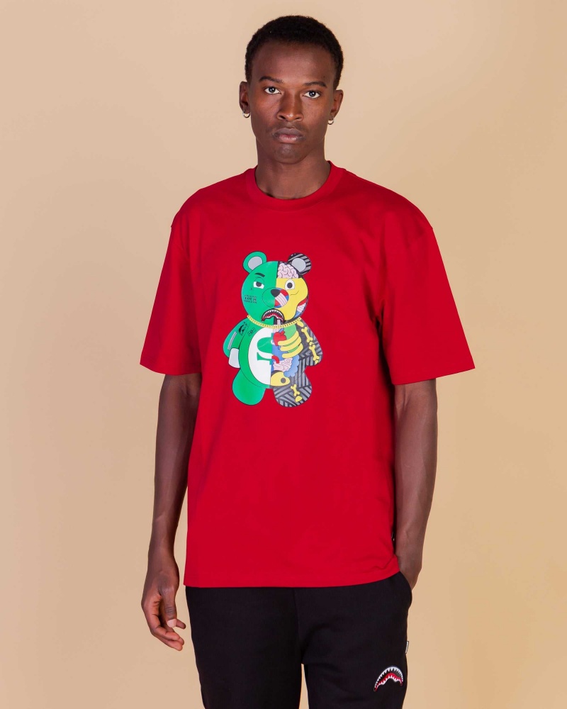 Sprayground T-shirt ANATOMY BEAR Red | FPEZO3768