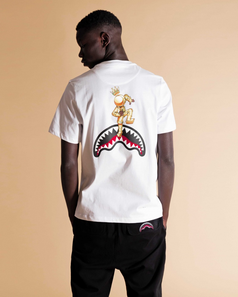 Sprayground T-shirt ASTROMANE JUMP SMOOTH White | ZEMVU1349