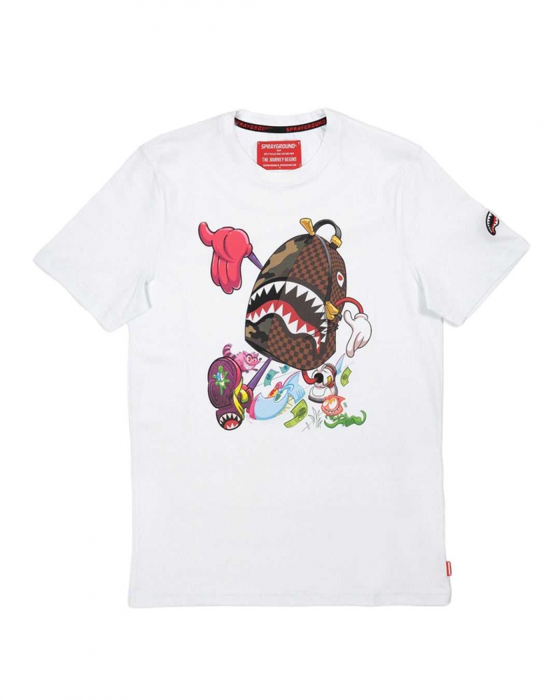 Sprayground T-shirt BAG WALKER White | ZJUGN6805