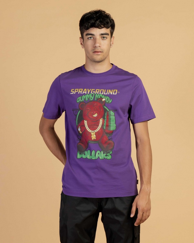 Sprayground T-shirt BEAR GANG Purple | KQBFV7069