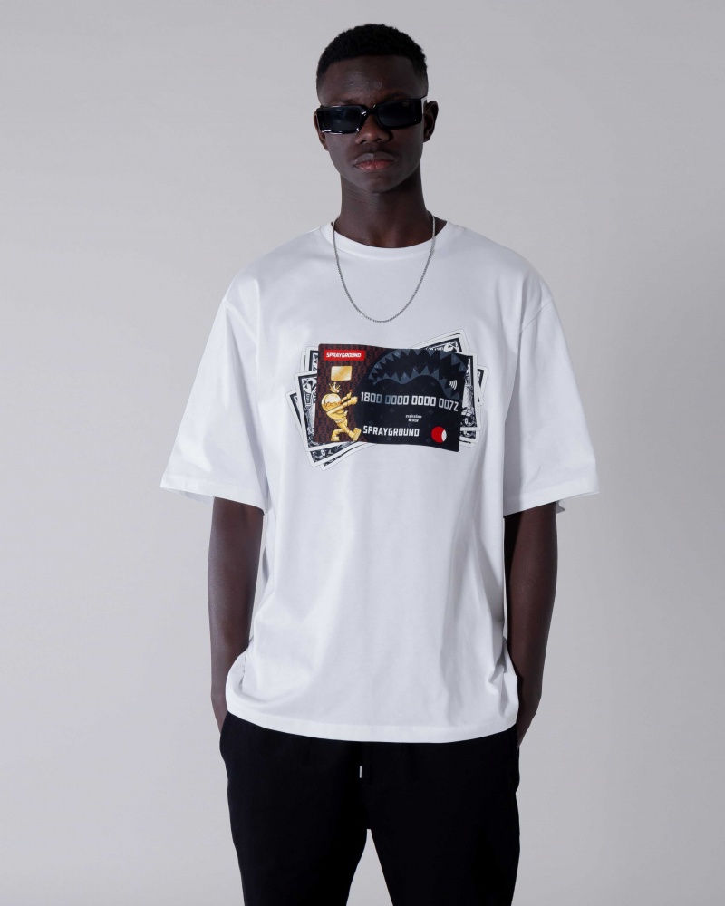 Sprayground T-shirt CREDIT CARD White | UDMVS5604