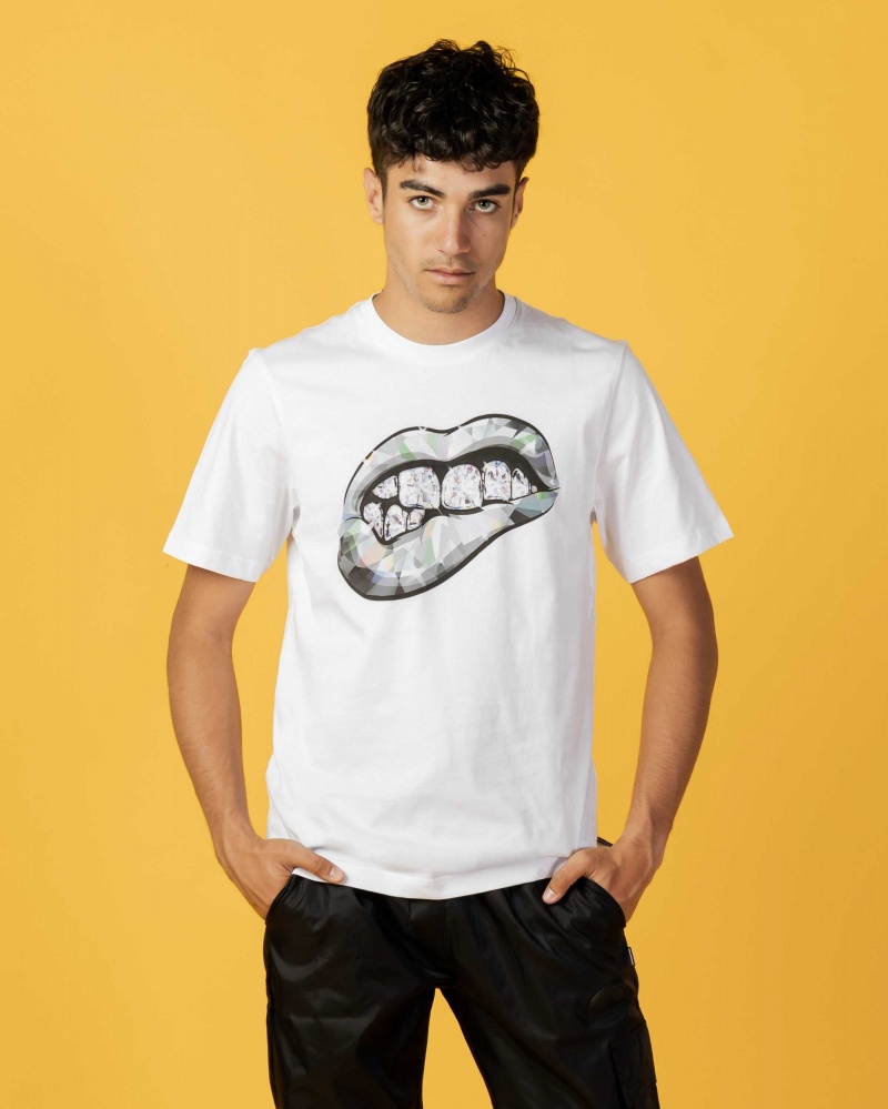 Sprayground T-shirt DIAMOND TEETH White | IUCTR4721